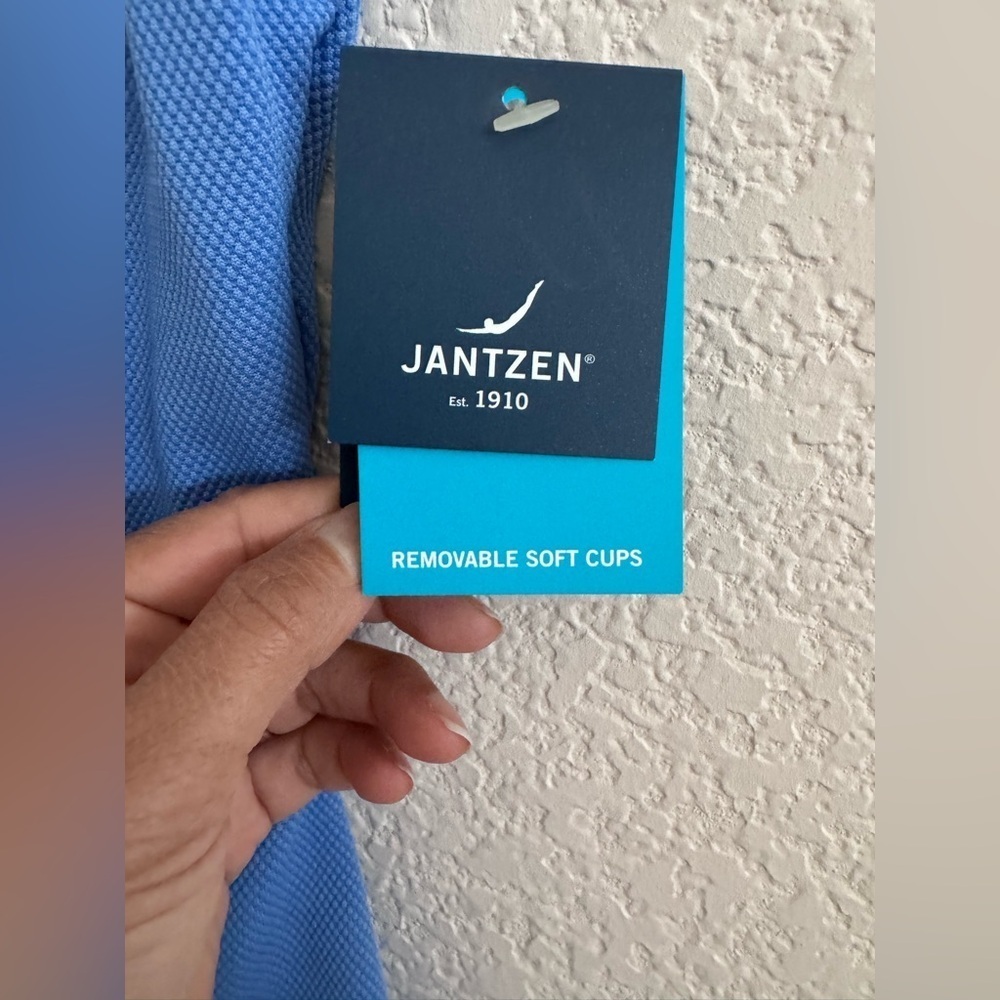 Jantzen One Piece Swimsuit Blue Removable Soft Cup Size 16 - Picture 9 of 11
